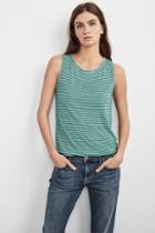 Velvet Clothing Norma Mini Stripe Knit Tank-jade-ministpkt