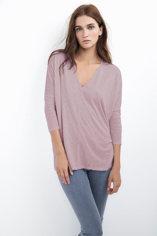 Velvet Clothing Vasena Luxe Slub Dolman Tee-drift-luxslub