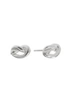 Velvet Clothing Love Knot Stud Earrings By Ariel Gordon-silver-agordon