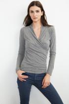 Velvet Clothing Meri Wrap Front Top-ltheather-gauzywhsp