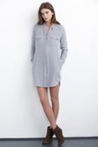 Velvet Clothing Gabrielle Pinstripe Shirt Dress-pinstripe-plaidandstripe