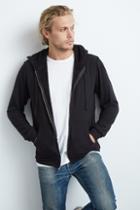 Velvet Men Salvadore Cozy Jersey Sherpa Lined Hoodie-black-cozhthjrs