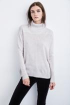 Velvet Clothing Rosa Lurex Mock Neck Cashmere Sweater-winter-cashmereclassics