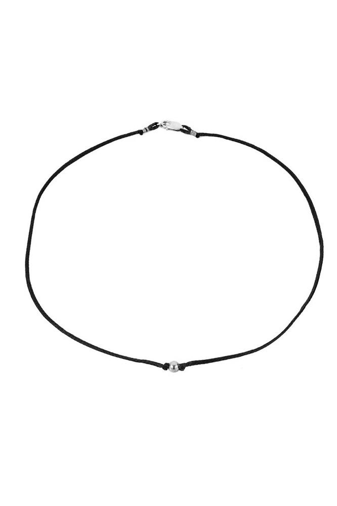 Velvet Clothing Bead Choker By Mara Carrizo Scalise-black-mcs