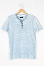 Velvet Men Abbot Vintage Indigo Stripe Henley-chambray-smrindigo