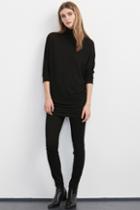 Velvet Clothing Shaylen Luxe Gauze Tunic Top-black-luxgauze
