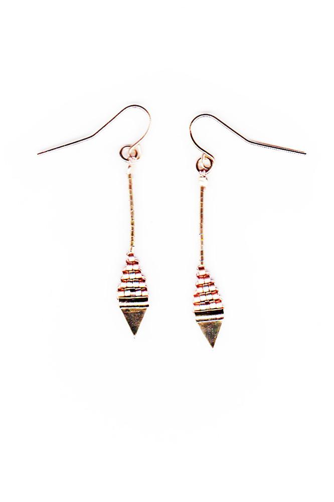 Velvet Clothing Desert Rose Leaf Earrings By Ild-ild-desert-e