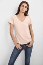 Velvet Clothing Lilith Cotton Slub V-neck Tee-rosetta-cotslub