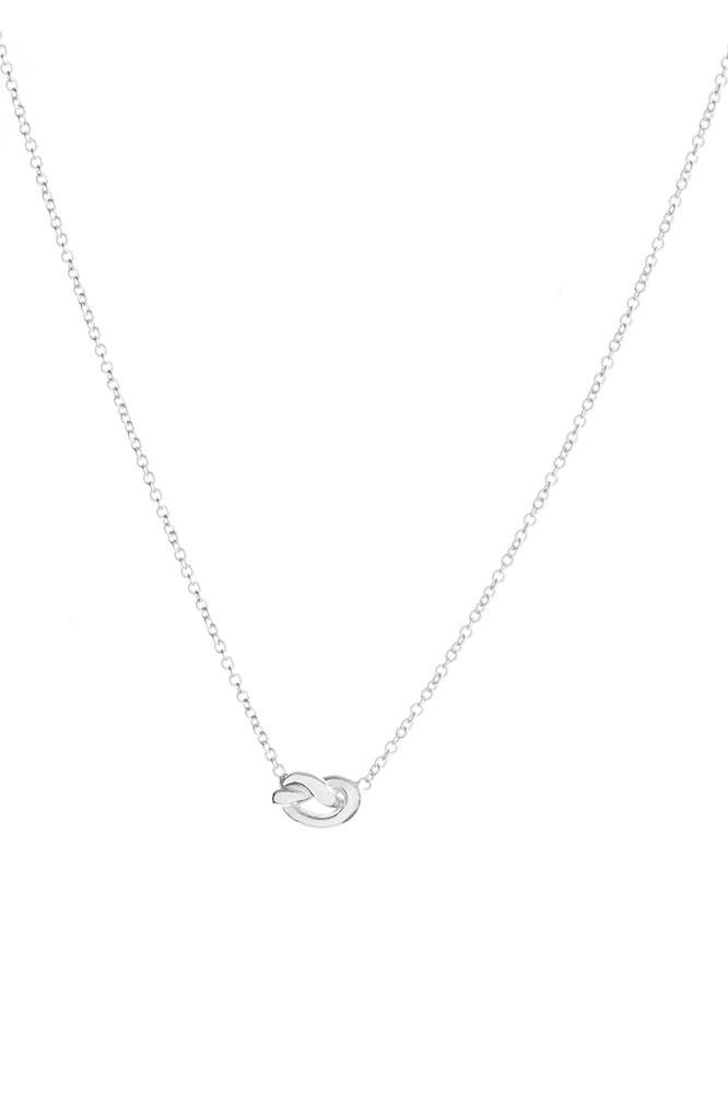 Velvet Clothing Love Knot Necklace By Ariel Gordon-silver-agordon