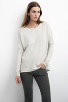 Velvet Clothing Aleaha Rib Panel Cashmere Sweater-winter-cashmereclassics