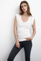 Velvet Clothing Tyrina Textured Knit Tank Top-offwhite-softtextureknit