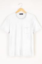 Velvet Men Chad Cotton Slub Pocket Tee-white-cottonslub