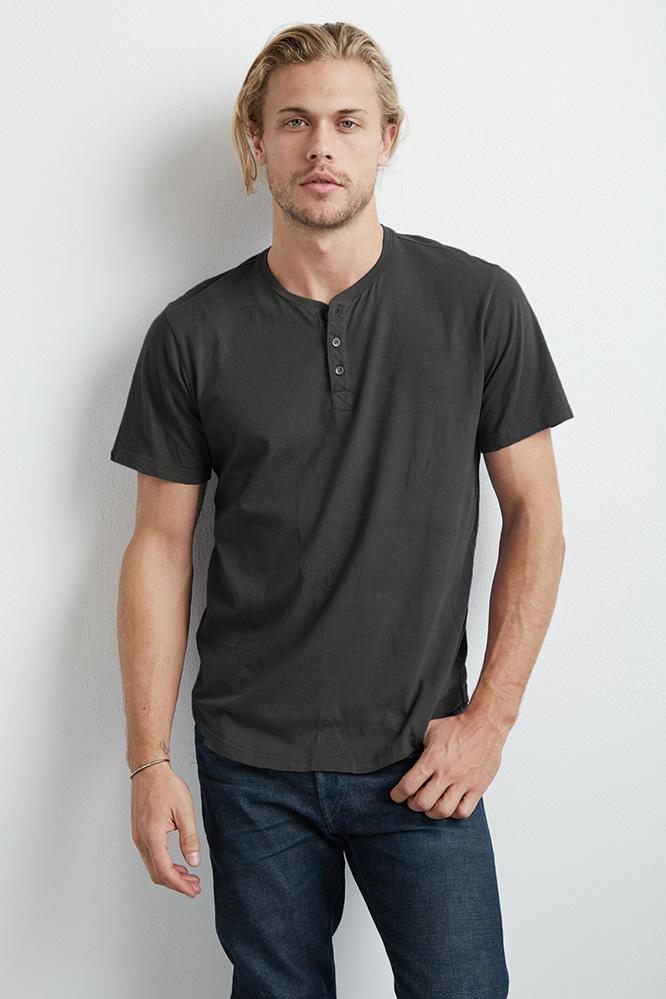 Velvet Men Fulton Short Sleeve Henley Tee-exhaust-whisper