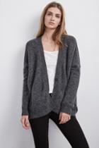 Velvet Clothing Solna Boucle Cardigan-charcoal-boucle