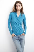 Velvet Clothing Meri Wrap Front Top-ciel-gauzywhisper