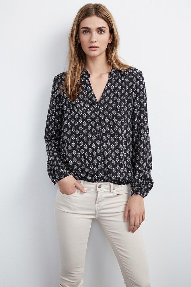 Velvet Clothing Adal Grecian Print Popover-grecian-printedchallis