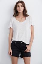 Velvet Clothing Cindy Frayed Hem Boyfriend Shorts In Coal-coal-denim