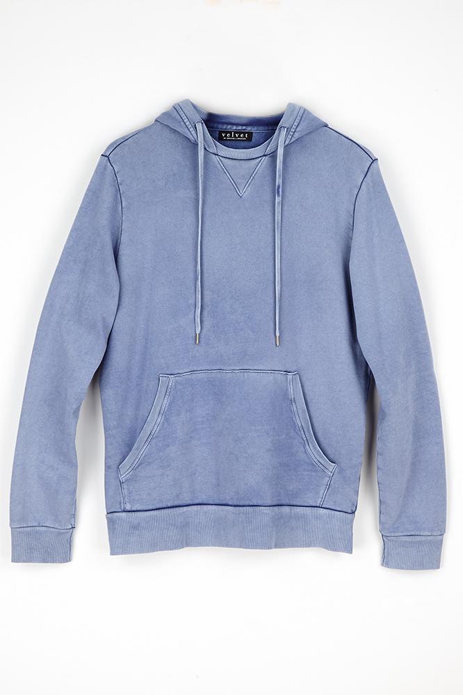 Velvet Men Filmore Vintage Fleece Hoodie-blue-vtgfleece