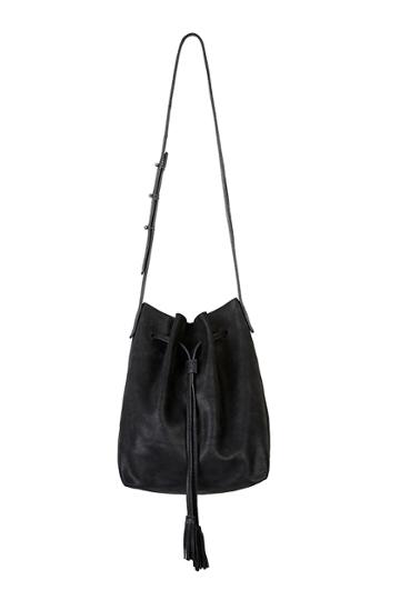 Velvet Clothing Hunter Leather Bucket Crossbody-black-accessory