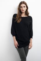 Velvet Clothing Kizzy Cashmere Dolman Sweater-black-cashmereclassics