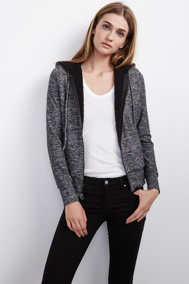 Velvet Clothing Tinley Cozy Jersey Zip-up Hoodie-marled-cozyjerseysh