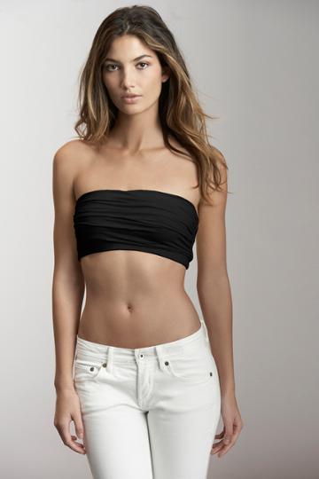 Velvet Clothing Apple Bandeau Top-black