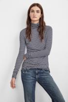 Velvet Clothing Catharine Mini Stripe Mock Neck Tee-cubscout-ministpkt