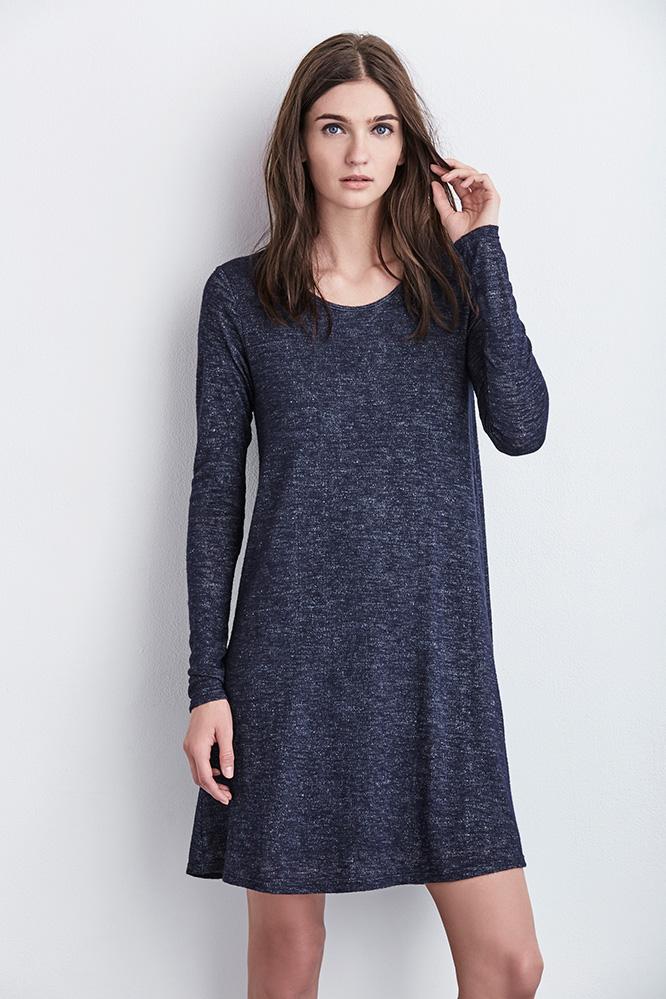 Velvet Clothing January Long Sleeve Textured Knit Dress-coast-txtdknit