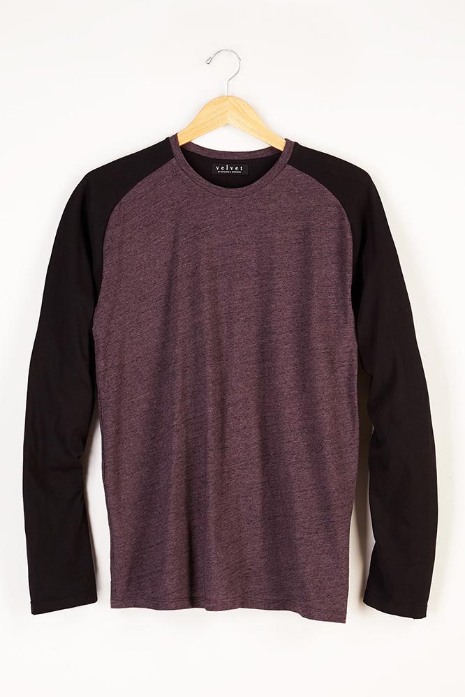 Velvet Men Frederick Marble Jersey Raglan Top-date-marblejersey