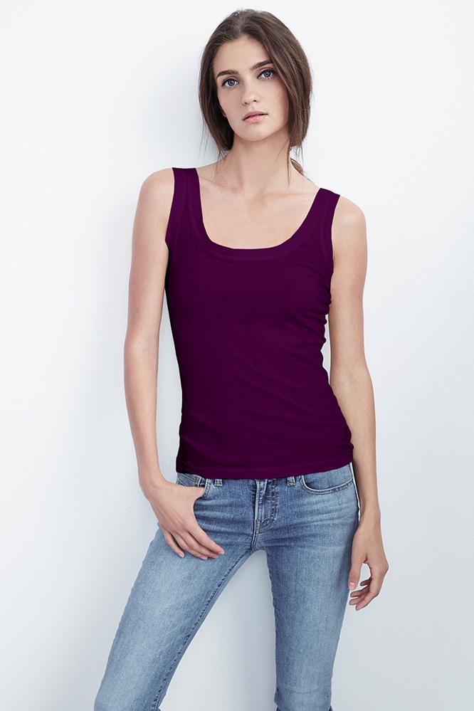 Velvet Clothing Mossy Gauzy Whisper Tank-blackberry-gauzywhisper