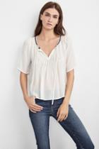 Velvet Clothing Blake Pintuck Viscose Top-cream-pintckvis