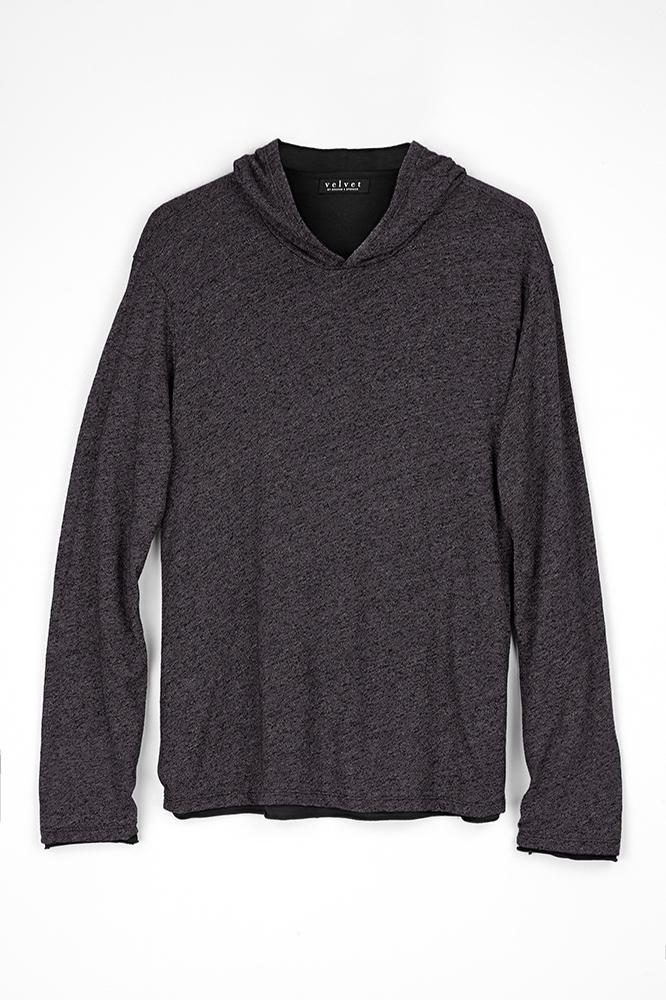 Velvet Men Dakota Double Layer Hoodie-exhaust-melangeslub