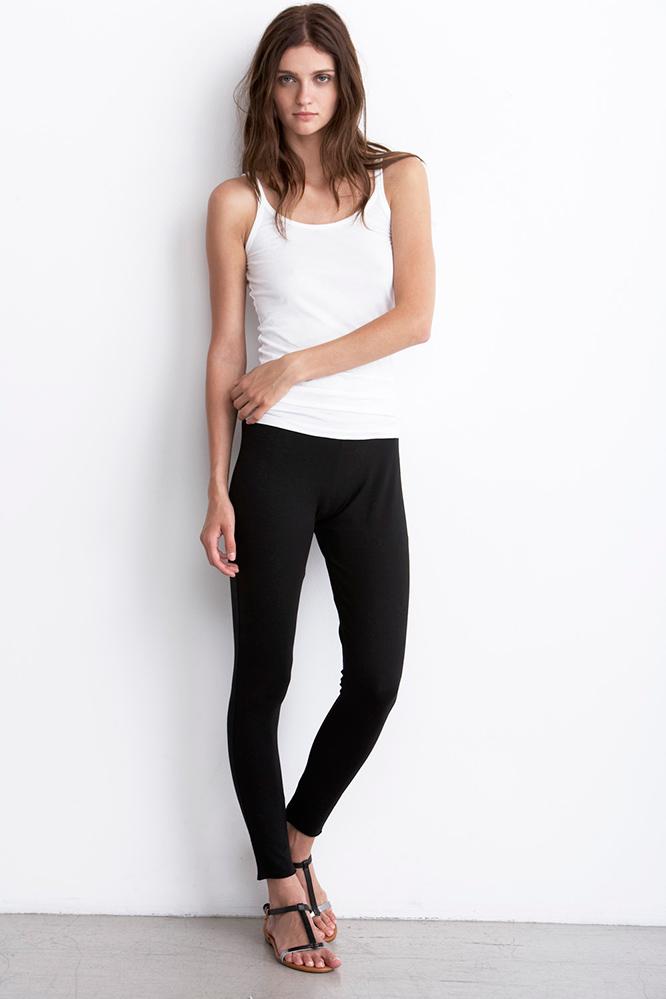 Velvet Clothing Susie Cotton Leggings-black-cotspandx
