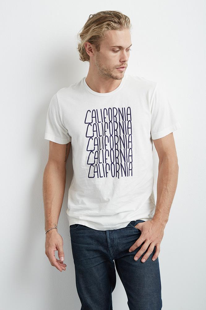 Velvet Men Kevin Graphic Tee Shirt-ecru-graphics