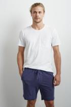 Velvet Men Reed Drawstring Lightweight Terry Shorts-denim-lt/terry