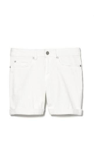 Two By Vince Camuto White Denim Cuffed Shorts