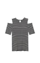 Vince Camuto Cold-shoulder Striped Top