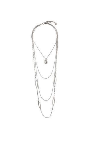 Vince Camuto Louise Et Cie Silver-tone Varied Lengths Multi-chain Necklace