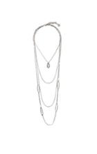 Vince Camuto Louise Et Cie Silver-tone Varied Lengths Multi-chain Necklace