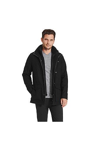 Vince Camuto Vince Camuto Removable Bib Flap Pocket Coat