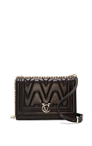 Vince Camuto Vc Signature Legacy1- Quilted Or Fur Flap Shoulder Bag