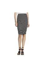 Vince Camuto Vince Camuto Ruched Stripe Midi Tube Skirt