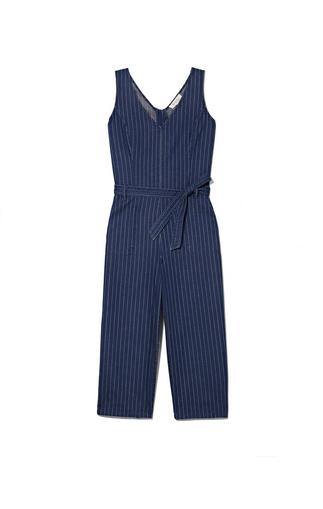 Two By Vince Camuto Denim Pinstriped Jumpsuit