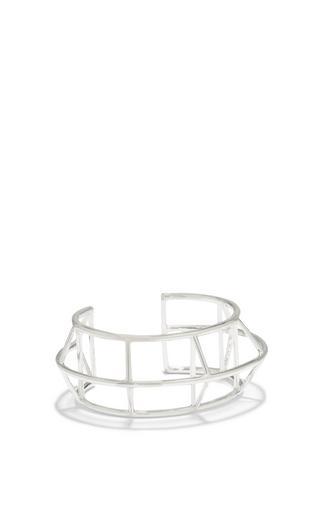 Vince Camuto Vince Camuto Silvertone Graphic Cage Cuff