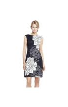 Vince Camuto Vince Camuto Oversized Flowers Pleated Dress