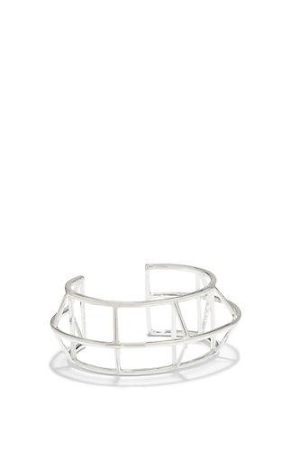Vince Camuto Vince Camuto Silver-tone Graphic Cage Cuff