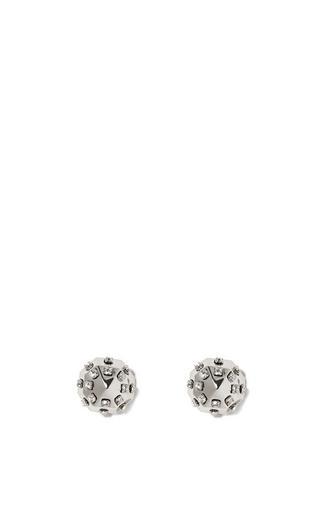 Vince Camuto Louise Et Cie Silvertone Studded Dome Earrings