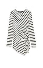 Vince Camuto Vince Camuto Mariner Stripe Ruched Side Top