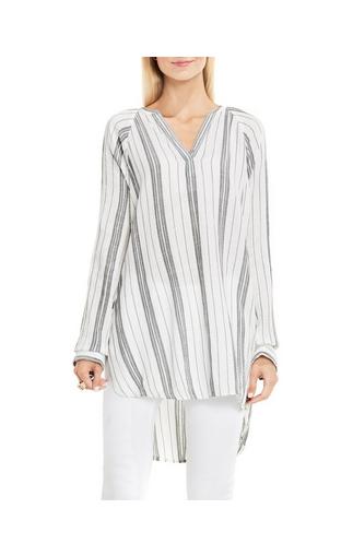 Two By Vince Camuto Mixed-stripe Tunic