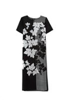 Vince Camuto Contrast Floral Tunic